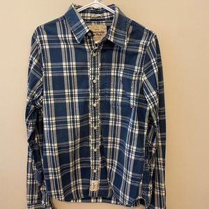 Abercrombie & Fitch Muscle Men's Plaid Button Down Shirt Large